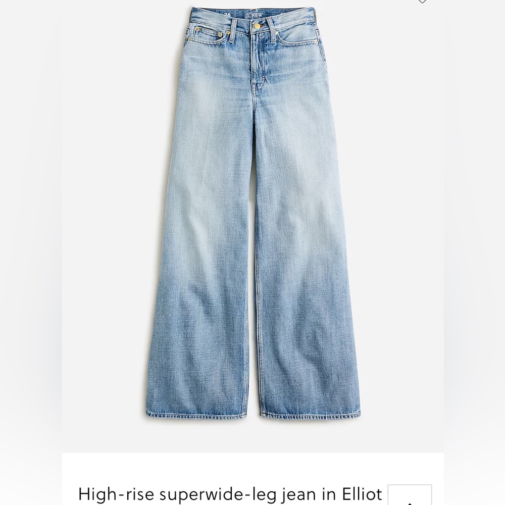 J crew high wise super wide jean 27
